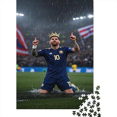 Lionel Messi 1000-Puzzleteile PuzzleKann Stress LindernPädagogische Spiele Geschenke100% RecyclingkartonGeeignet Für Erwachsene Und Kinder 1000pcs (75x50cm) von WQIRALFEX