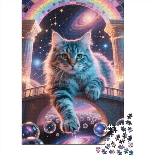 Maine Coon 1000-Puzzleteile Puzzle Für ErwachseneChallenge Spielzeug1000-Geschenke Für ErwachseneHochwertige 100% Recycelte PappeGeeignet Für Erwachsene Und Kinder 1000pcs (75x50cm) von WQIRALFEX