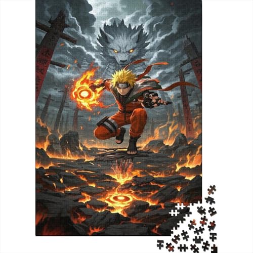 Naruto 1000-Puzzleteile PuzzleWohndekoration GeschenkHerausforderung Puzzle SpielHochwertige 100% Recycelte PappeGeeignet Für Erwachsene Und Kinder 1000pcs (75x50cm) von WQIRALFEX