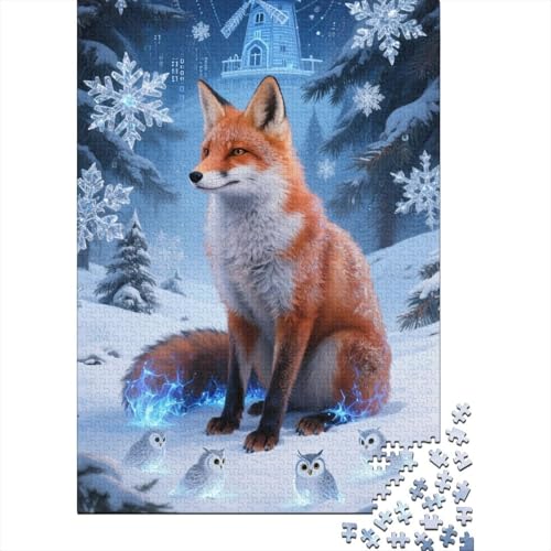 Red Fox 1000-Puzzleteile PuzzleKann Stress LindernHerausforderung Puzzle Spiel100% RecyclingkartonGeeignet Für Erwachsene Und Kinder 1000pcs (75x50cm) von WQIRALFEX