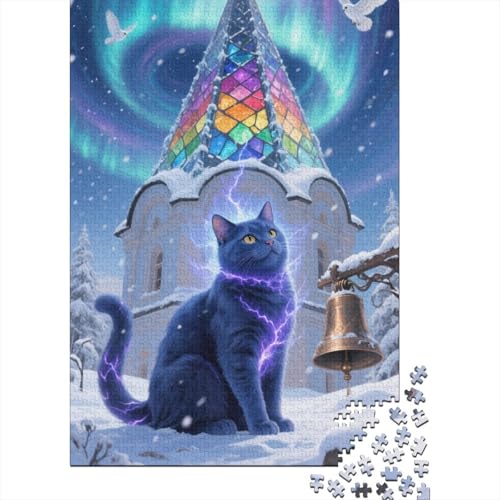 Russian Blue 1000-Puzzleteile PuzzleKann Stress Lindern1000-Geschenke Für ErwachseneHochwertige 100% Recycelte PappeGeeignet Für Erwachsene Und Kinder 1000pcs (75x50cm) von WQIRALFEX
