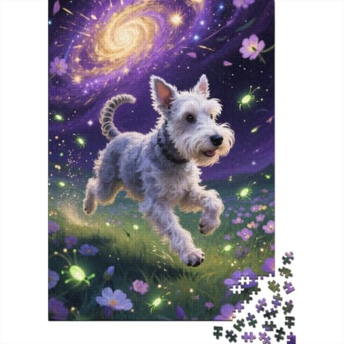 Schnauzer 1000-Puzzleteile PuzzleWohndekoration GeschenkPädagogische Spiele Geschenke100% RecyclingkartonGeeignet Für Erwachsene Und Kinder 1000pcs (75x50cm) von WQIRALFEX