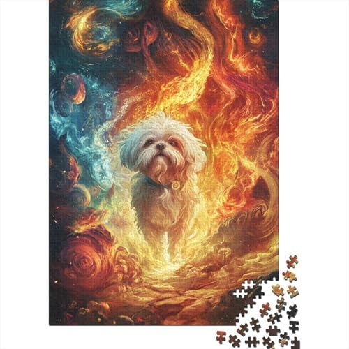 Shih Tzu 1000-Puzzleteile PuzzleWohndekoration GeschenkPädagogische Spiele GeschenkeHochwertige 100% Recycelte PappeGeeignet Für Erwachsene Und Kinder 1000pcs (75x50cm) von WQIRALFEX