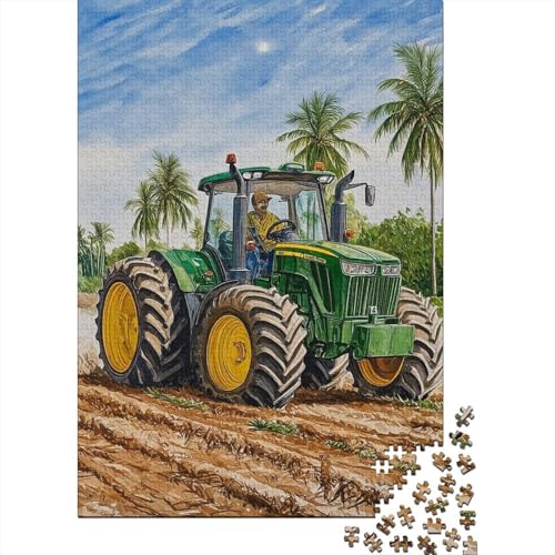 Traktor Puzzle 1000 Teile Schwer Puzzle Spielzeug Pädagogisches Spiel Impossible Herausforderungsspielzeug Für Erwachsene Kinder 1000pcs (75x50cm) von WQIRALFEX