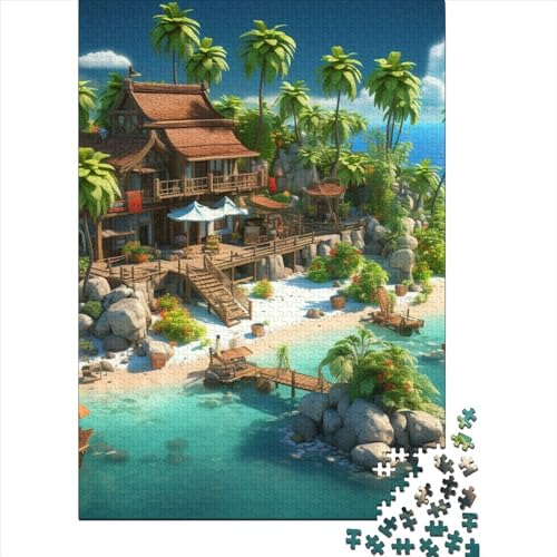 Urlaub Bucht Puzzle 1000-teilige Schwer Puzzle Spielzeug Pädagogisches Spiel Impossible Herausforderung Spielzeug Für Erwachsene Und Kinder in Bewährter 1000pcs (75x50cm) von WQIRALFEX