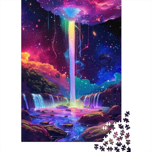 Wasserfall Puzzles 1000 Teile Schwer Puzzle Spielzeug Pädagogisches Spiel Impossible Herausforderungsspielzeug Für Erwachsene Und Kinder in Bewährter 1000pcs (75x50cm) von WQIRALFEX