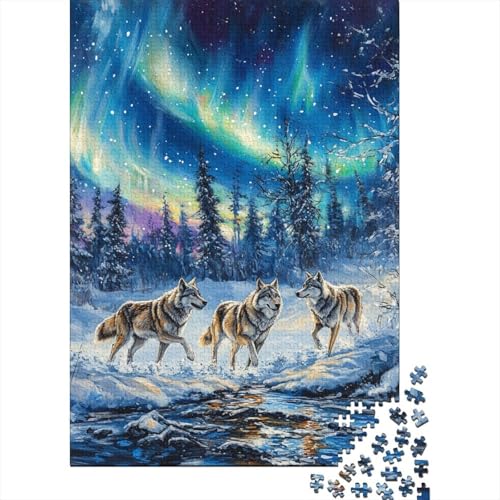 Wolf Puzzle 1000-teilige Schwer Puzzle Spielzeug Lernspiel Impossible Herausforderung Spielzeug Für Erwachsene Und Kinder in Bewährter 1000pcs (75x50cm) von WQIRALFEX