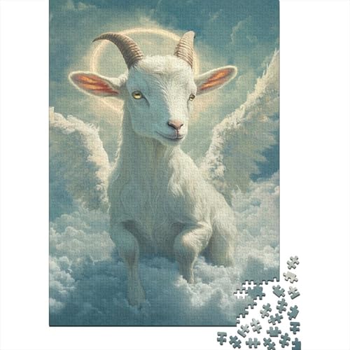 Ziege Puzzles 1000 Teile Schwer Puzzle Spielzeug Pädagogisches Spiel Impossible Herausforderungsspielzeug Für Erwachsene Und Kinder in Bewährter 1000pcs (75x50cm) von WQIRALFEX