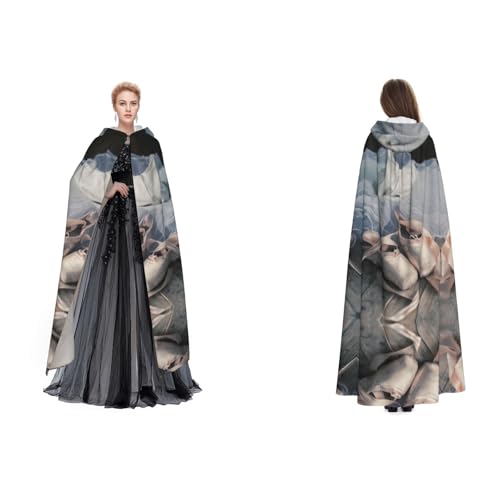 WQUVMDS (Ballettschuh) Unisex Kapuzenumhang Umhang Halloween Hexe Party Kapuze Erwachsene Vampire Umhang Umhang Umhang von WQUVMDS