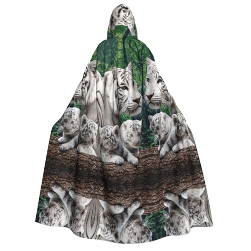 WQUVMDS (Tiger) Unisex Erwachsene Kapuzenumhang Umhang Umhang Halloween Cosplay Kostüme Vampire Umhang von WQUVMDS