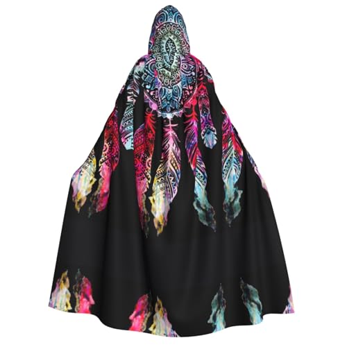 WQUVMDS Bunter Traumfänger, Unisex, für Erwachsene, Kapuzenumhang, Umhang für Halloween, Cosplay, Kostüme, Vampire, Umhang WQUVMDS Bunter Traumfänger, Unisex, für Erwachsene, Kapuzenumhang, Umhang für Halloween, Cosplay, Kostüme, Vampire, Umhang von WQUVMDS
