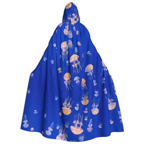 WQUVMDS Jellyfish) Unisex Erwachsene Kapuzenumhang Umhang Umhang Halloween Cosplay Kostüme Vampire Umhang von WQUVMDS