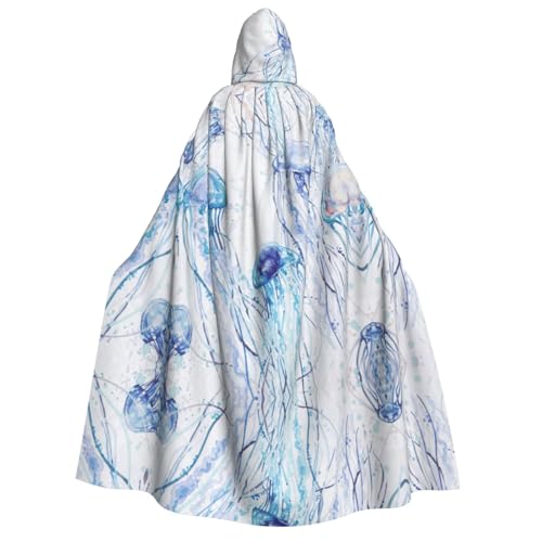 WQUVMDS Jellyfish) Unisex Erwachsene Kapuzenumhang Umhang Umhang Halloween Cosplay Kostüme Vampire Umhang von WQUVMDS
