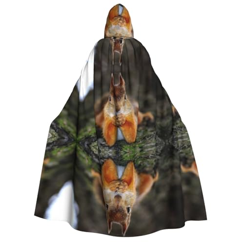 WQUVMDS Kapuzenumhang mit lustigem Eichhörnchen, Unisex, für Erwachsene, Halloween, Cosplay, Kostüme, Vampir, Umhang WQUVMDS Kapuzenumhang mit lustigem Eichhörnchen, Unisex, für Erwachsene, Halloween, Cosplay, Kostüme, Vampir, Umhang von WQUVMDS