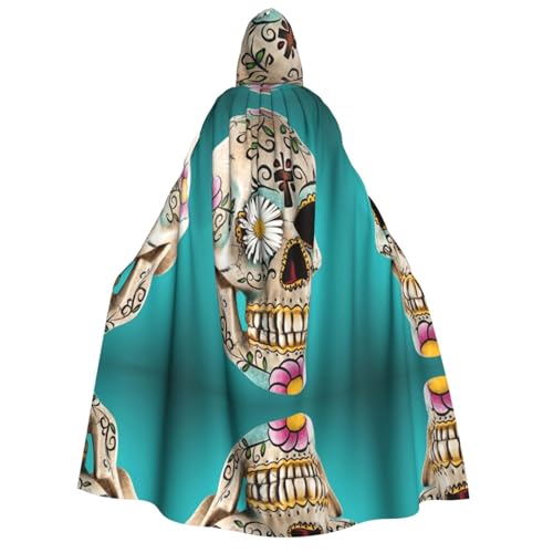 WQUVMDS Totenkopf-Umhang mit Kapuze, Unisex, für Erwachsene, Halloween, Cosplay, Kostüme, Vampire, Umhang WQUVMDS Totenkopf-Umhang mit Kapuze, Unisex, für Erwachsene, Halloween, Cosplay, Kostüme, Vampire, Umhang von WQUVMDS