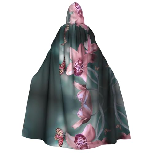 WQUVMDS Umhang mit Kapuze, Blume, Schmetterling, weich, frisch, Frühling, Unisex, Erwachsene, Halloween, Cosplay, Kostüme, Vampir, Umhang WQUVMDS Umhang mit Kapuze, Blume, Schmetterling, weich, frisch, Frühling, Unisex, Erwachsene, Halloween, Cosplay, Kostüme, Vampir, Umhang von WQUVMDS