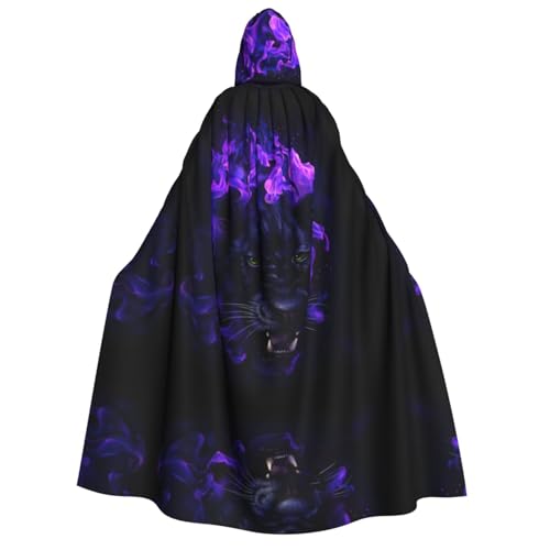 WQUVMDS Umhang mit Kapuze, Motiv: Panther Head in Flames, Unisex, für Erwachsene, Halloween, Cosplay, Kostüme, Vampir, Umhang WQUVMDS Umhang mit Kapuze, Motiv: Panther Head in Flames, Unisex, für Erwachsene, Halloween, Cosplay, Kostüme, Vampir, Umhang von WQUVMDS