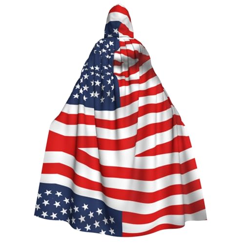 WQUVMDS Umhang mit Kapuze, Motiv: amerikanische Flagge, patriotisch, Unisex, Erwachsene, Halloween, Cosplay, Vampir, Umhang WQUVMDS Umhang mit Kapuze, Motiv: amerikanische Flagge, patriotisch, Unisex, Erwachsene, Halloween, Cosplay, Vampir, Umhang von WQUVMDS