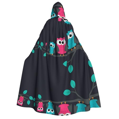WQUVMDS Umhang mit Kapuze, Motiv: niedliche Eulen, Unisex, für Erwachsene, Halloween, Cosplay, Kostüme, Vampire, Umhang WQUVMDS Umhang mit Kapuze, Motiv: niedliche Eulen, Unisex, für Erwachsene, Halloween, Cosplay, Kostüme, Vampire, Umhang von WQUVMDS