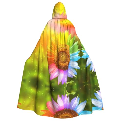 WQUVMDS Umhang mit Kapuze, Unisex, für Erwachsene, bunt, Sonnenblumen, Halloween, Cosplay, Kostüme, Vampire, Umhang WQUVMDS Umhang mit Kapuze, Unisex, für Erwachsene, bunt, Sonnenblumen, Halloween, Cosplay, Kostüme, Vampire, Umhang von WQUVMDS