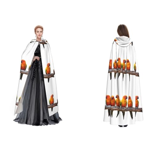 WQUVMDS Umhang mit Kapuze, bunt, gelbe Papageien auf Zweig, Unisex, für Halloween, Hexenparty, mit Kapuze, Vampir, Umhang WQUVMDS Umhang mit Kapuze, bunt, gelbe Papageien auf Zweig, Unisex, für Halloween, Hexenparty, mit Kapuze, Vampir, Umhang von WQUVMDS