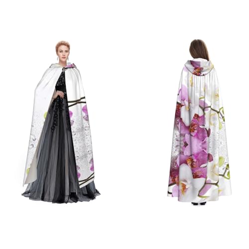 WQUVMDS Umhang mit Kapuze, für Halloween, Hexenparty, Vampir, für Erwachsene, Rosa und Weiß WQUVMDS Umhang mit Kapuze, für Halloween, Hexenparty, Vampir, für Erwachsene, Rosa und Weiß von WQUVMDS