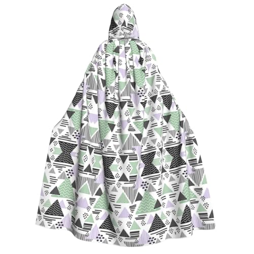 WQUVMDS Umhang mit Kapuze, geometrisches Dreieck, Unisex, für Erwachsene, Halloween, Cosplay, Kostüme, Vampire, Umhang von WQUVMDS