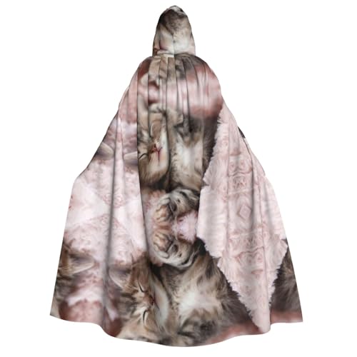 WQUVMDS Umhang mit Kapuze, schlafende Katze, Unisex, für Erwachsene, Halloween, Cosplay, Kostüme, Vampire, Umhang WQUVMDS Umhang mit Kapuze, schlafende Katze, Unisex, für Erwachsene, Halloween, Cosplay, Kostüme, Vampire, Umhang von WQUVMDS
