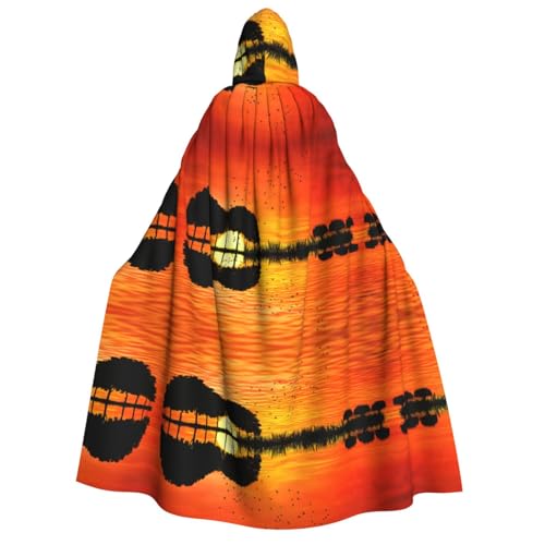 WQUVMDS Umhang mit Kapuze (Lake Guitar Reflection), Unisex, Erwachsene, Halloween, Cosplay, Kostüme, Vampir, Umhang von WQUVMDS