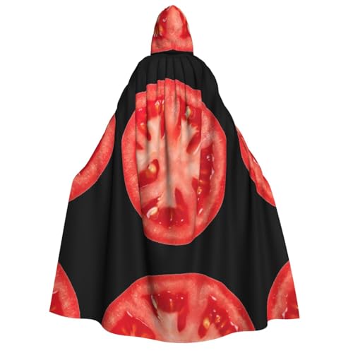 WQUVMDS Umhang mit Kapuze (Tomato Slice), Unisex, Erwachsene, Halloween, Cosplay, Kostüme, Vampir, Umhang von WQUVMDS