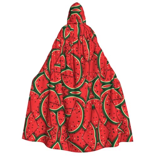WQUVMDS Umhang mit Kapuze für Erwachsene, Motiv: rote Wassermelone, für Halloween, Cosplay, Kostüme, Vampire, Umhang WQUVMDS Umhang mit Kapuze für Erwachsene, Motiv: rote Wassermelone, für Halloween, Cosplay, Kostüme, Vampire, Umhang von WQUVMDS