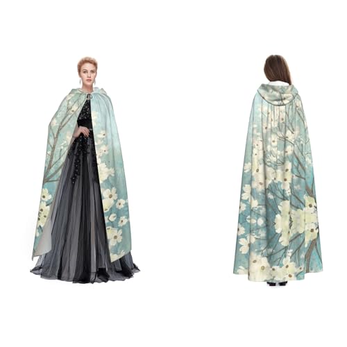 WQUVMDS Umhang mit Kapuze für Halloween, Hexenparty, Vampir, Unisex, Frühlingsblumenblüten WQUVMDS Umhang mit Kapuze für Halloween, Hexenparty, Vampir, Unisex, Frühlingsblumenblüten von WQUVMDS