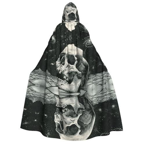 WQUVMDS Umhang mit Kapuze für Halloween, Skelett, Totenkopf, Unisex, Erwachsene, Halloween, Cosplay, Kostüme, Vampir, Umhang WQUVMDS Umhang mit Kapuze für Halloween, Skelett, Totenkopf, Unisex, Erwachsene, Halloween, Cosplay, Kostüme, Vampir, Umhang von WQUVMDS