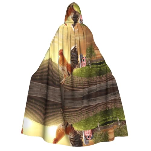 WQUVMDS Umhang mit Kapuze und Huhn, Unisex, für Erwachsene, Halloween, Cosplay, Kostüme, Vampire, Umhang WQUVMDS Umhang mit Kapuze und Huhn, Unisex, für Erwachsene, Halloween, Cosplay, Kostüme, Vampire, Umhang von WQUVMDS