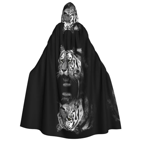 WQUVMDS Umhang mit Kapuze und schwarzem Tiger, Unisex, für Erwachsene, Halloween, Cosplay, Kostüme, Vampire, Umhang WQUVMDS Umhang mit Kapuze und schwarzem Tiger, Unisex, für Erwachsene, Halloween, Cosplay, Kostüme, Vampire, Umhang von WQUVMDS