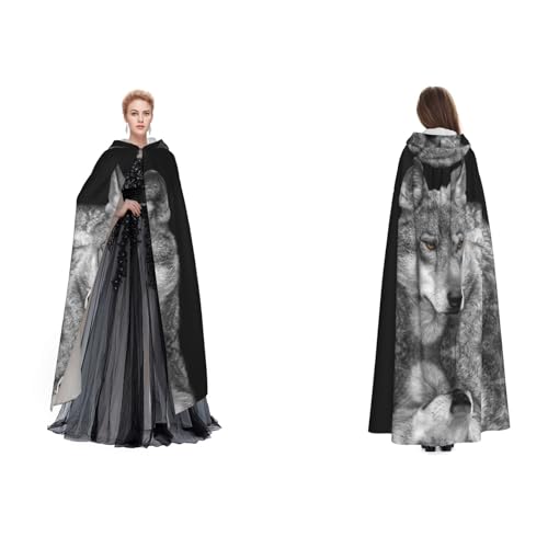 WQUVMDS Unisex Kapuzenumhang / Umhang mit Kapuze, für Halloween, Hexenparty, mit Kapuze, Vampir, Schwarz WQUVMDS Unisex Kapuzenumhang / Umhang mit Kapuze, für Halloween, Hexenparty, mit Kapuze, Vampir, Schwarz von WQUVMDS