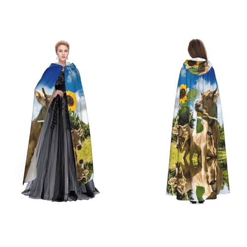 WQUVMDS Unisex Kapuzenumhang mit 3D-Tiermotiv, Braun, für Halloween, Hexenparty, mit Kapuze, Vampir, Umhang WQUVMDS Unisex Kapuzenumhang mit 3D-Tiermotiv, Braun, für Halloween, Hexenparty, mit Kapuze, Vampir, Umhang von WQUVMDS