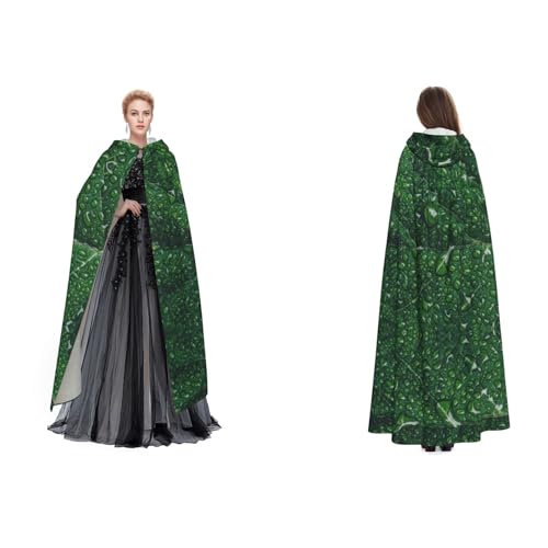 WQUVMDS Unisex Kapuzenumhang mit grünen Blättern, für Halloween, Hexenparty, mit Kapuze, Vampir, Umhang WQUVMDS Unisex Kapuzenumhang mit grünen Blättern, für Halloween, Hexenparty, mit Kapuze, Vampir, Umhang von WQUVMDS