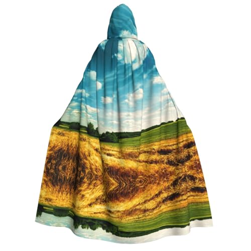 WQUVMDS Weizenfeld, Unisex-Umhang mit Kapuze, für Halloween, Cosplay, Vampire, Umhang WQUVMDS Weizenfeld, Unisex-Umhang mit Kapuze, für Halloween, Cosplay, Vampire, Umhang von WQUVMDS