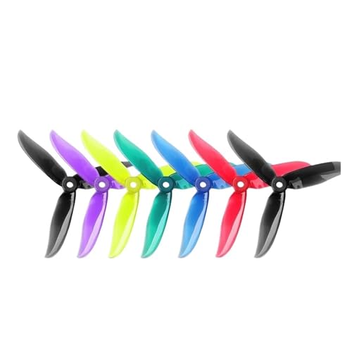WQXMYDO 2 Paare, kompatibel mit Dalprop, Cyclone T5046C PRO 5046 3-Blatt-Propeller 5 x 4,6 CW CCW, kompatibel mit RC-Quadcopter-Drohnenrennen, 12 Farben(Crystal Black) von WQXMYDO