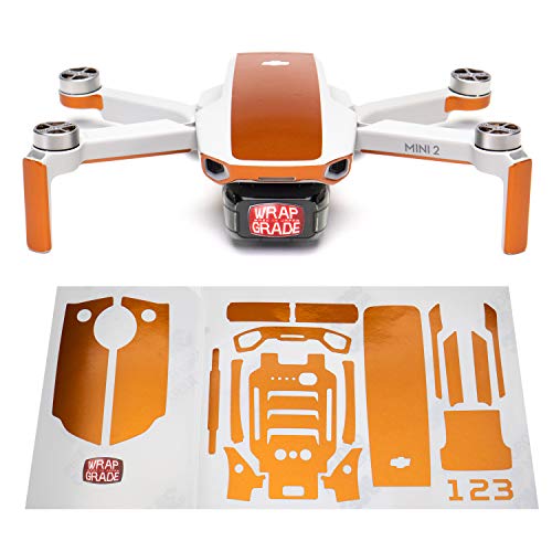 Wrapgrade Skin Sticker Set Kompatibel mit DJI Mini 2 | Akzentfarbe (BUTTERFLY COPPER) von WRAPGRADE