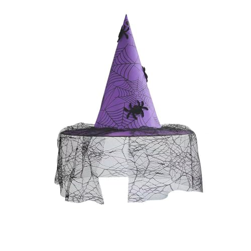 WREWING Halloween Hexenhut Zauberer Stil Kopfschmuck für Tanzparty Rollenspiel Festival Kostüm Requisite von WREWING