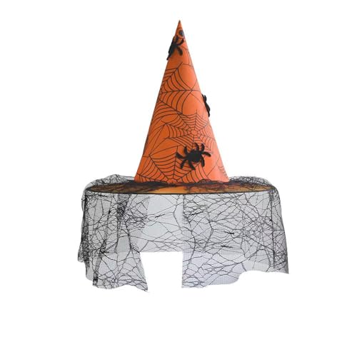 WREWING Halloween Hexenhut Zauberer Stil Kopfschmuck für Tanzparty Rollenspiel Festival Kostüm Requisite von WREWING