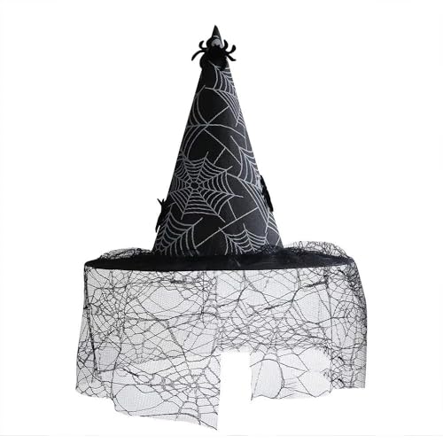 WREWING Halloween Hexenhut Zauberer Stil Kopfschmuck für Tanzparty Rollenspiel Festival Kostüm Requisite von WREWING
