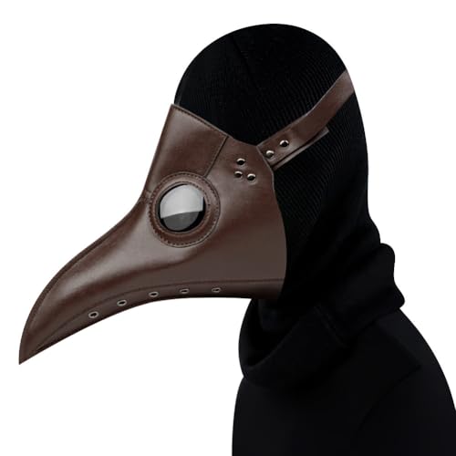 WREWING Pestdoktor-Maske und Umhang-Set, Steampunk, Gothic, Halloween, Kopfbedeckung, Kostümzubehör für Cosplay und Partys (mehrere Farboptionen) von WREWING