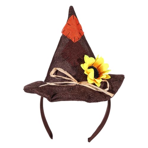 WREWING Vogelscheuchen-Hut-Stirnband mit Sonnenblume – rustikaler Gartenfest-Kopfschmuck für Halloween, Cosplay, Erwachsene, Kinder, Unisex, Kostümzubehör, Farbe 2 WREWING Vogelscheuchen-Hut-Stirnband mit Sonnenblume – rustikaler Gartenfest-Kopfschmuck für Halloween, Cosplay, Erwachsene, Kinder, Unisex, Kostümzubehör, Farbe 2 von WREWING