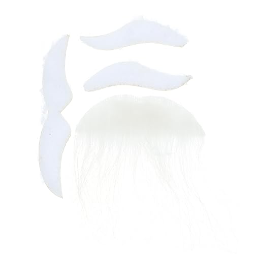 WRITWAA Bart-Requisiten Für Cosplay-Partys Für Erwachsene Bequem Und Atmungsaktiv Simulierter Bart Und Schnurrbart-Set von WRITWAA