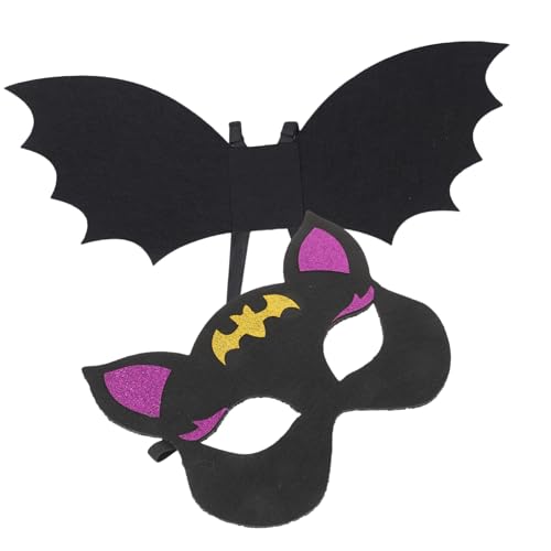 WRITWAA 1 Satz Fledermausmaske Für Halloween Kinderkostüme Kostüm Maskerade Cosplay Fledermauskostüm Skelettkinder Kinderfledermaus-halloween-kostüm Fledermausmaske Für Vlies WRITWAA 1 Satz Fledermausmaske Für Halloween Kinderkostüme Kostüm Maskerade Cosplay Fledermauskostüm Skelettkinder Kinderfledermaus-halloween-kostüm Fledermausmaske Für Vlies von WRITWAA