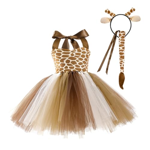 WRITWAA 1 Satz Giraffe -Kleidung Weihnachten pelzig Rentierohren und Geweihstirnband Halloween-Party-Kostümzubehör Tiere Cosplay-Zubehör Geweih Stirnband Nylongewebe von WRITWAA