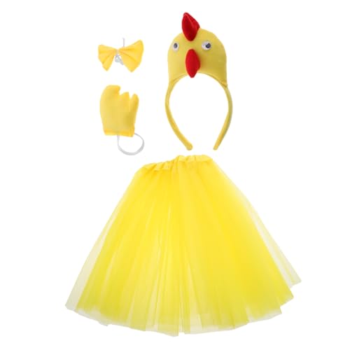 WRITWAA 1 Satz Hahn-Anziehset Cosplay-Outfit Spatz Dekoration Kostüme für Hühnerkostüme Tüll Kostüme Vogeldekoration Outfit verkleiden Geburtstagsoutfit für Mädchen Tuch Yellow WRITWAA 1 Satz Hahn-Anziehset Cosplay-Outfit Spatz Dekoration Kostüme für Hühnerkostüme Tüll Kostüme Vogeldekoration Outfit verkleiden Geburtstagsoutfit für Mädchen Tuch Yellow von WRITWAA